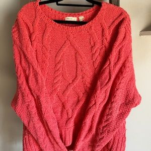 Anthropologie (Sleeping on Snow) Coral Pink Women's Sweater Size Medium
